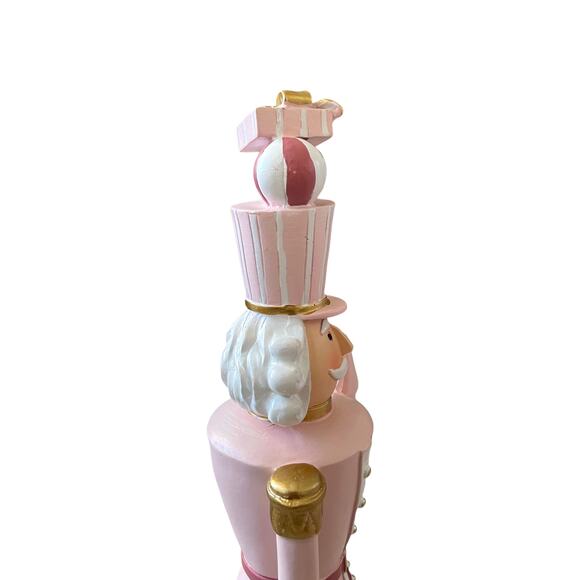 Balsam & Fir PINK GOLD NUTCRACKER Soldier Figurine 18in Christmas Holiday NEW - Picture 6 of 16